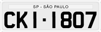 License plate of Brazil, Private owners (1990)