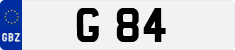 License plate of Gibraltar, Regular car plates (G 12345)