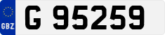 License plate of Gibraltar, Regular car plates (G 12345)