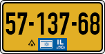 License plate of Israel, Regular plates