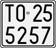 License plate of Italy, Motorcycles (1927 year series)