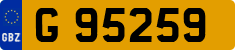 License plate of Gibraltar, Regular car plates (G 12345)