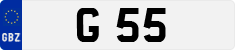 License plate of Gibraltar, Regular car plates (G 12345)