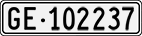 License plate of Switzerland, Cars