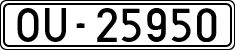 License plates of Spain, 1900 year series