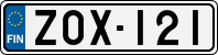 License plate of Finland, Cars