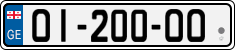 License plate of Georgia, Cars (2014)