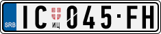 License plate of Serbia, Cars