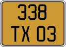 French license plate, FNI