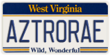 West Virginia, Vanity Plates