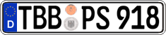 German license plate, Regular plates