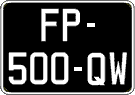 French license plate, SIV (oldtimers)