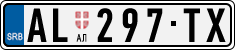 License plate of Serbia, Cars