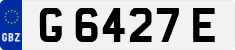 License plate of Gibraltar, Regular car plates (G 1234 A)