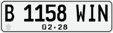 License plate of Indonesia, Regular plates