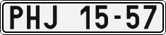 License plate of the Czech Republic, Cars (1960)