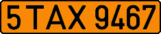 License plate Belarus, Taxi
