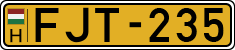 license plates of Hungary, Commercial vehicles (1990)