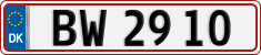 License plate of Denmark, Regular plates