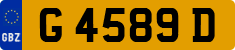 License plate of Gibraltar, Regular car plates (G 1234 A)