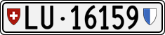 License plate of Switzerland, Cars