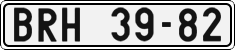 License plate of the Czech Republic, Cars (1960)