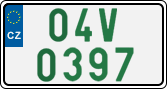 License plate of the Czech Republic, Oldtimers (2001)