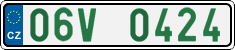 License plate of the Czech Republic, Oldtimers (2001)