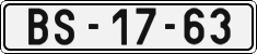 License plate of the Czech Republic, Cars (1960)