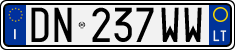 License plate of Italy, Cars (1994 year series)