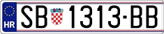 License plate of Croatia, Regular plates