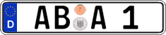 German license plate, Regular plates