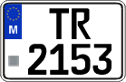 License plate of Malta, Trailers (TR 123(4))