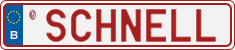 License plate of Belgium, Vanity Plates (2014)