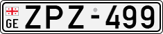 License plate of Georgia, Cars (1993)