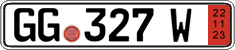 German license plate, Export transit plates