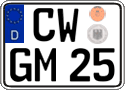 German license plate, Regular plates