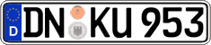 German license plate, Regular plates