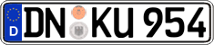 German license plate, Regular plates