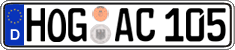 German license plate, Regular plates