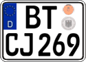 German license plate, Regular plates