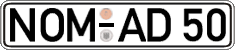 German license plate, Regular plates