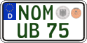 German license plate, Regular plates