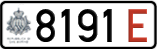 License plate of San Marino, Temporary (E 1234/1234 E)