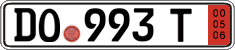 German license plate, Export transit plates
