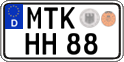 German license plate, Regular plates