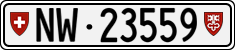 License plate of Switzerland, Cars
