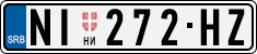 License plate of Serbia, Cars