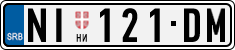 License plate of Serbia, Cars