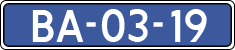License plate of the Netherlands, Commercial Vehicles (1951-1994 system)